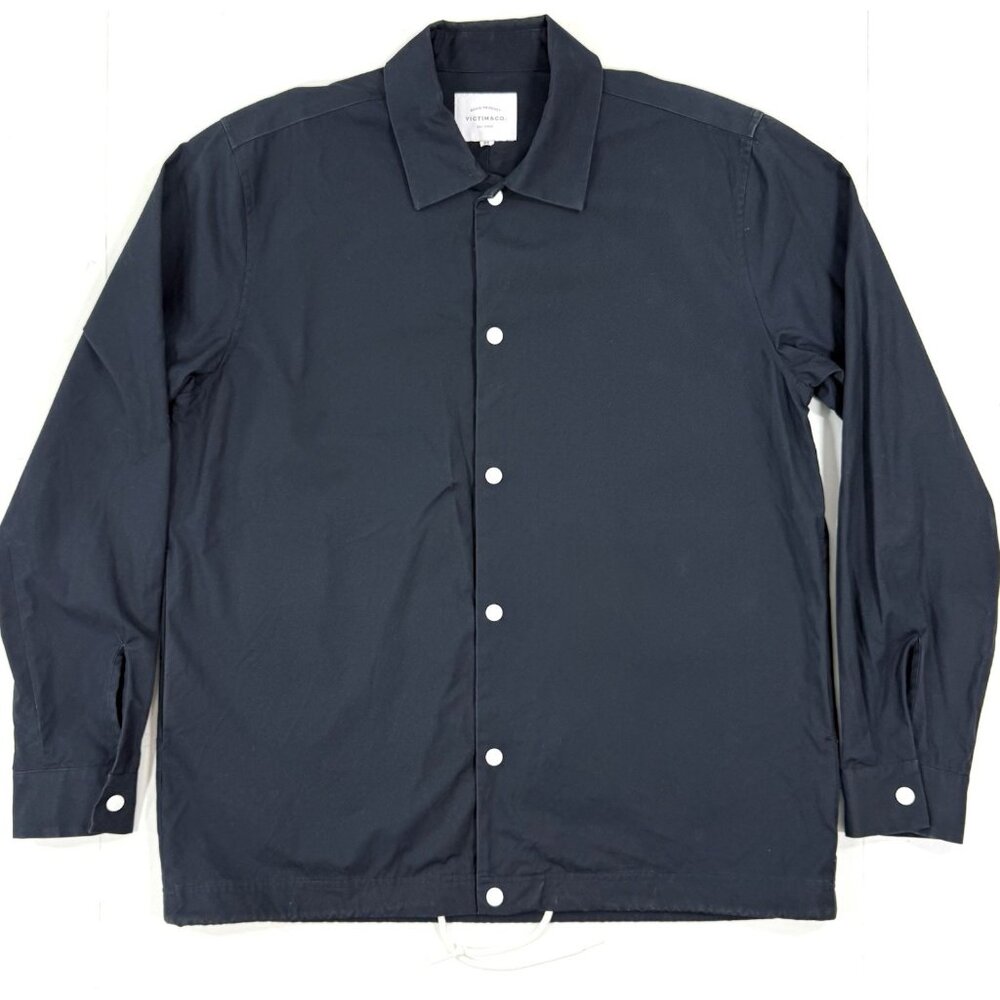 Victim & Co Coach Jacket Mens Full Snack Black Size Medium Lightweight Japan